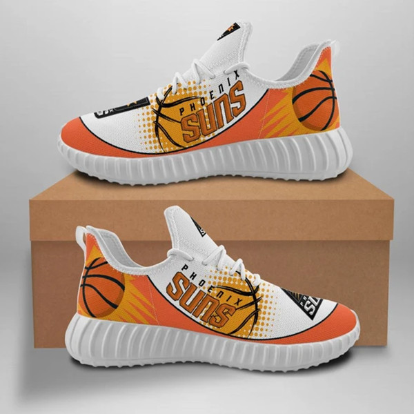 Men's Phoenix Suns Mesh Knit Sneakers/Shoes 001